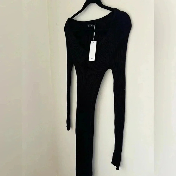 Mango Knit Goleta  Dress in Black NWT - Picture 9 of 12